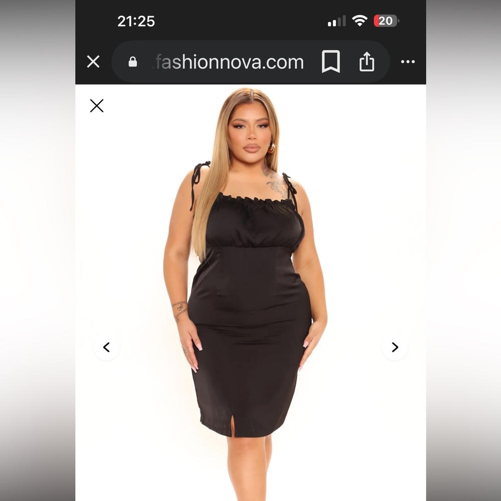 Fashion Nova Elegant Black spaghetti 
Strap Dress